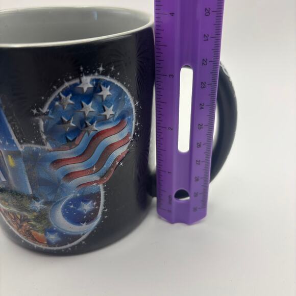 Walt Disney World 3D Mickey Mouse Silhouette Mug Cup American Flag Fireworks - Picture 7 of 8